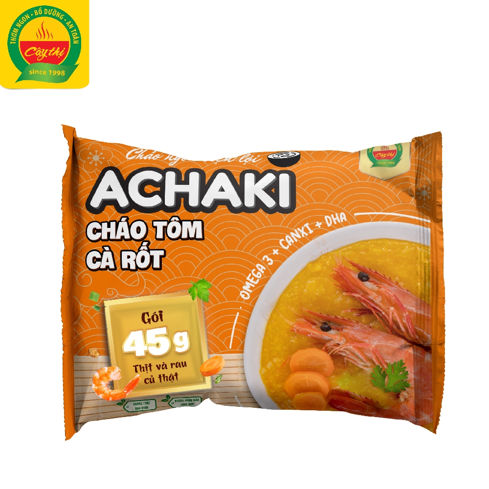 Combo 5 Gói Cháo Ngon Tiện Lợi Achaki Thương Hiệu Cây Thị