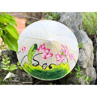 Nón gân lá cây - Nón lá bàng - Nón xương lá rừng xứ Huế.