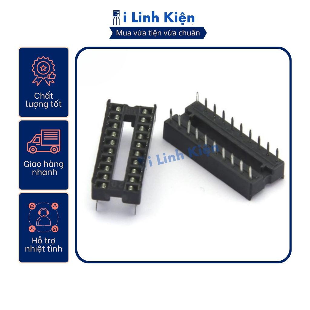 Đế IC 20 chân DIP-20 loại tròn chất lượng tốt