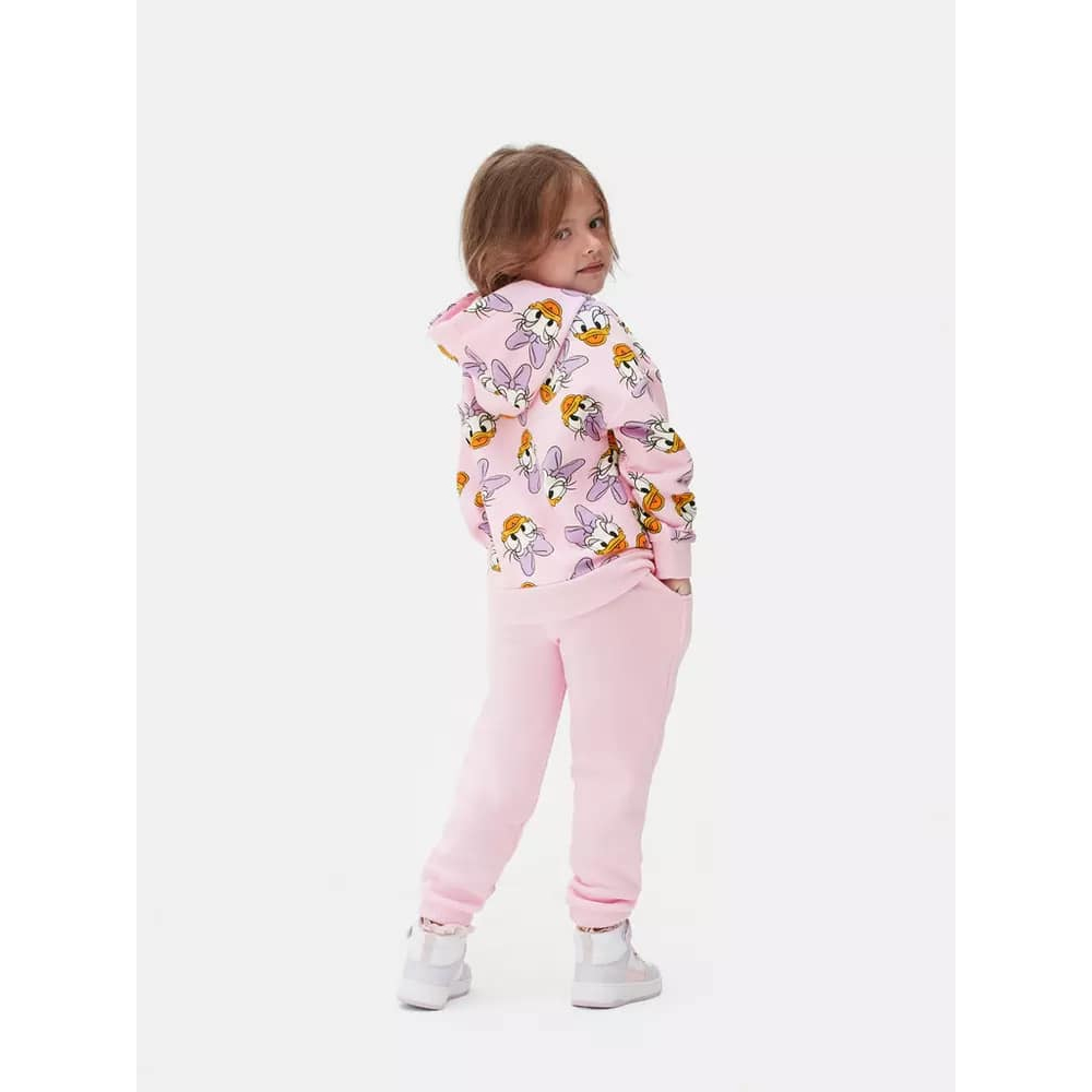 Áo nỉ hoodie nhiều hình daisy hồng prima cho bé
