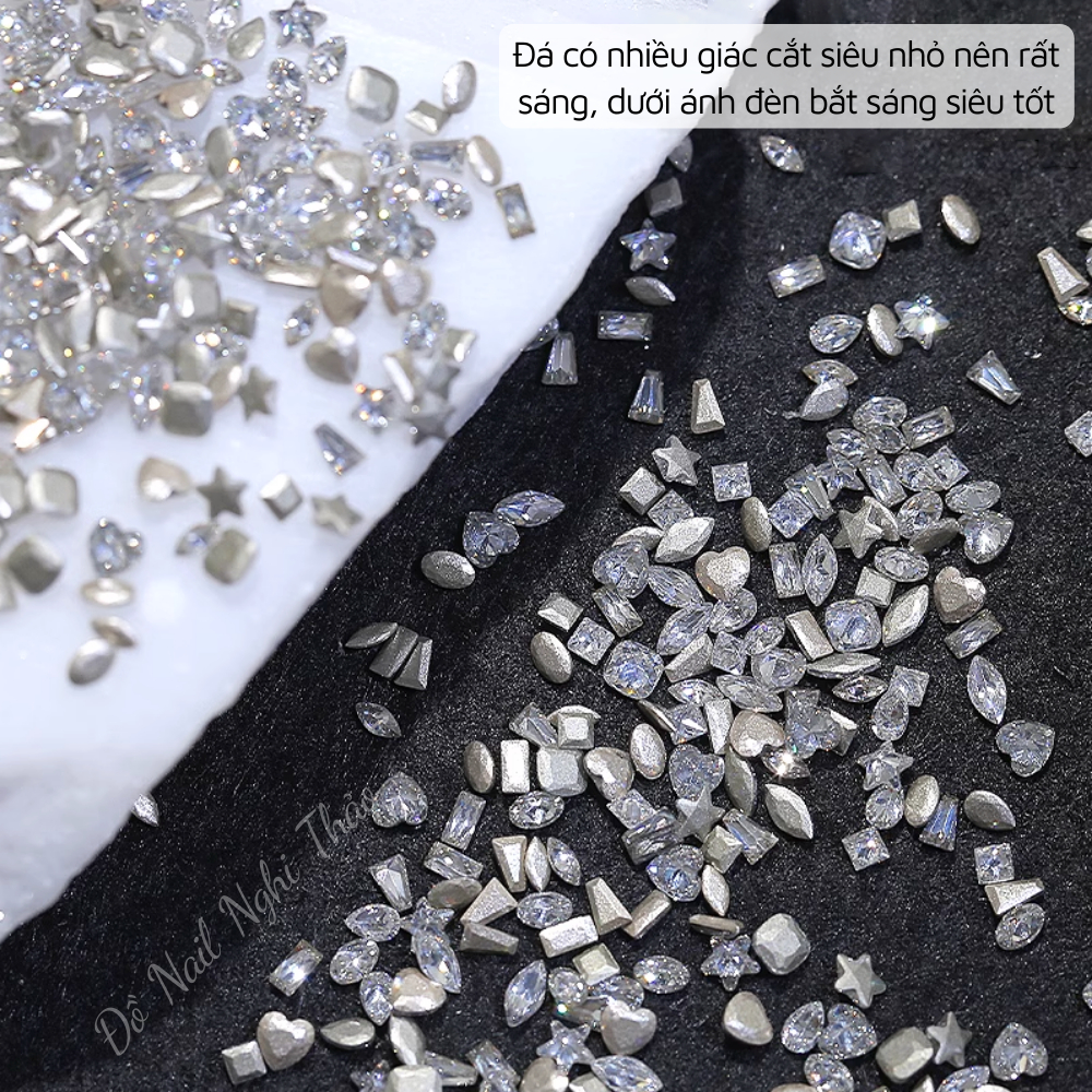Set đá khối mini bạc 100 viên NGHI THẢO