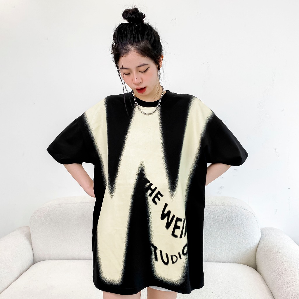 LOCAL BRAND Áo thun The Weird Phong Cách Unisex Form Rộng ATK824