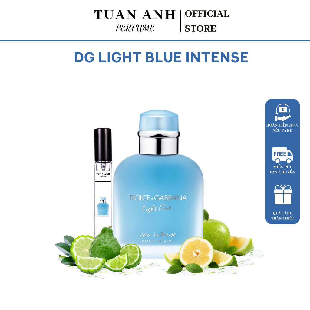Nước hoa nam Light Blue Eau Intense chiết chính hãng 5ml/10ml | TUAN ANH PERFUME