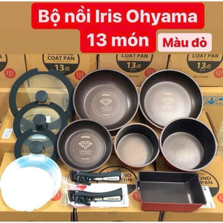 Bộ nồi chảo đa năng 13 món dành cho moi loai bep hãng iris ohyama
