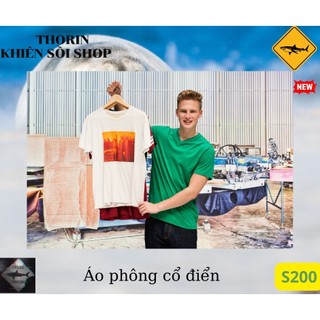 Áo phông cổ điển không màu mè tắc kè hoa S200