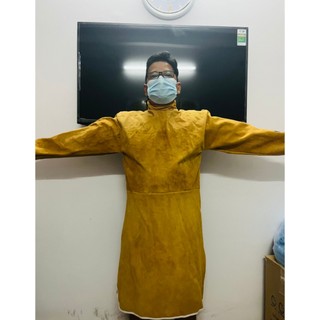 Áo da bò dùng cho thợ hàn, cơ khí