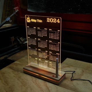 Combo ĐẾ LED 3D LỊCH 2024