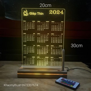 Combo ĐẾ LED 3D LỊCH 2024