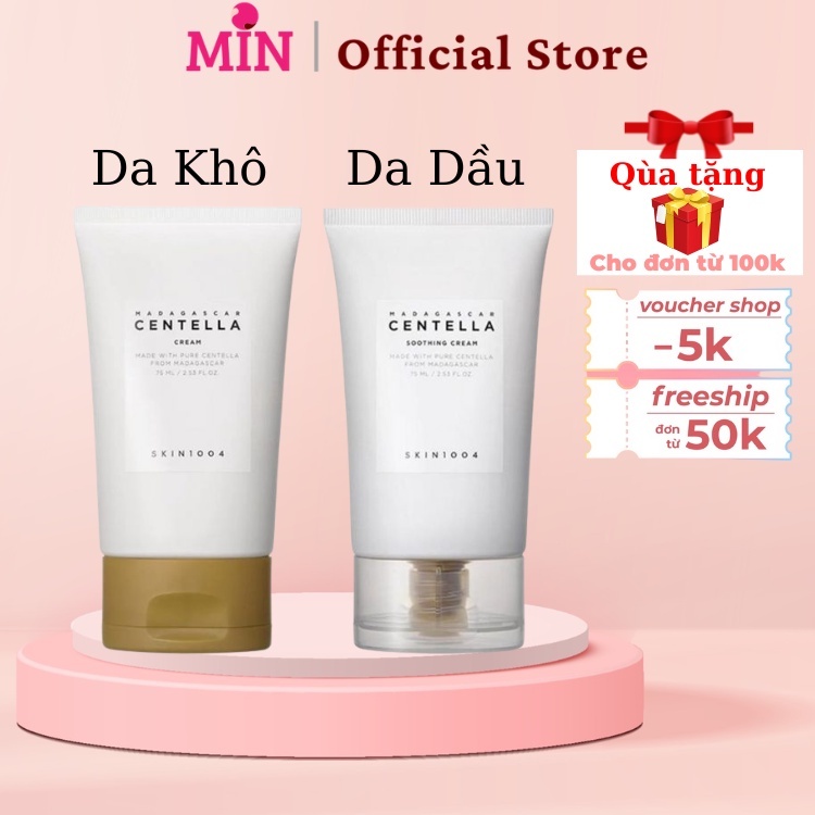 Kem Dưỡng Ẩm Da Rau Má Skin1004 Madagascar Centella 75ml giúp phục hồi da, giảm mụn hiệu quả