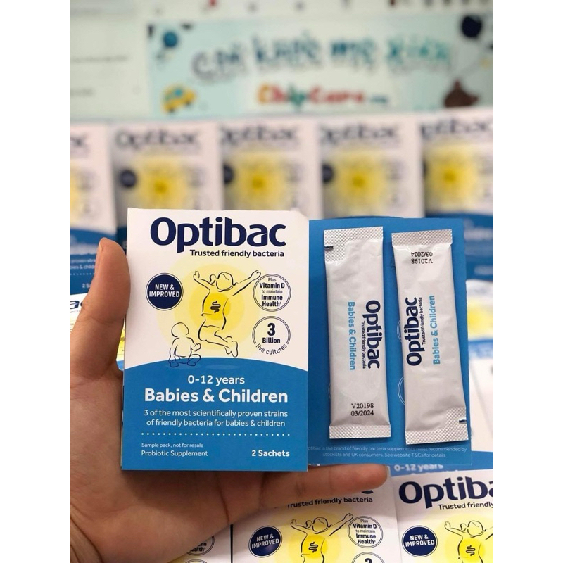 sample 2 gói dùng thử Optibac Babies cho bé từ 0-12 tuổi