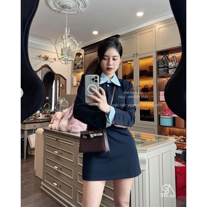 Váy umi phối cổ tôn dáng 💯HÀNG THIẾT KẾ TẾT 2024 💖