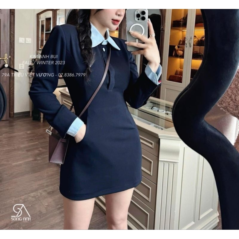 Váy umi phối cổ tôn dáng 💯HÀNG THIẾT KẾ TẾT 2024 💖