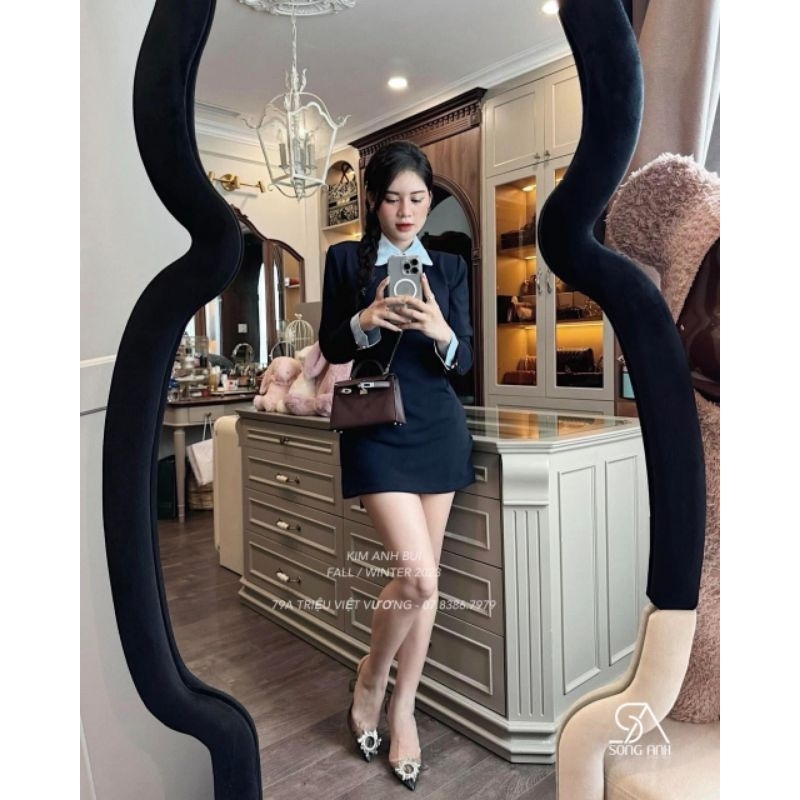 Váy umi phối cổ tôn dáng 💯HÀNG THIẾT KẾ TẾT 2024 💖