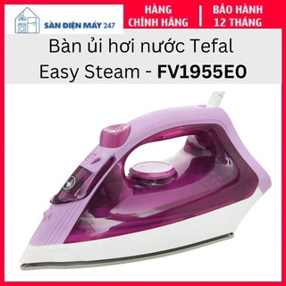 Bàn ủi hơi nước tefal easy steam fv1955e0 1400w, hàng chính hãng, bảo hành 24 tháng.