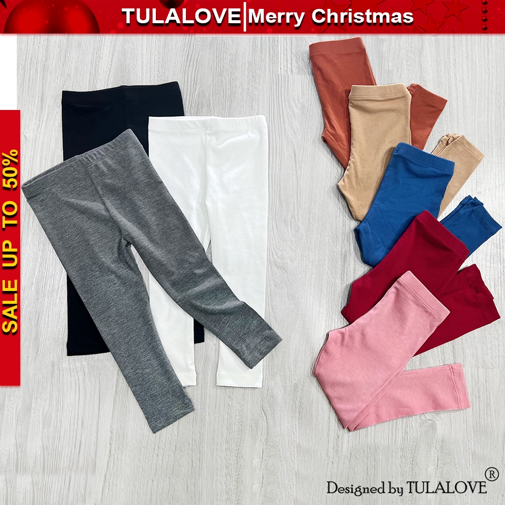 Quần Legging Dài Bé Gái Vải Co Dãn Mạnh Cực Thoải Mái Cho Bé, Quần Legging Dài Tulalove
