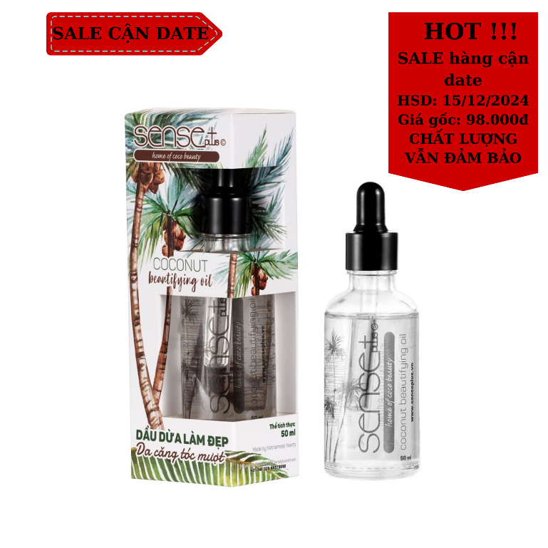 DẦU DỪA LÀM ĐẸP SENSE PLUS 50 ML (SALES HÀNG CẬN DATE)