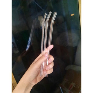 ống hút thủy tinh nhiều kích thước chiều dài từ 15cm đến 25cm loại dầy