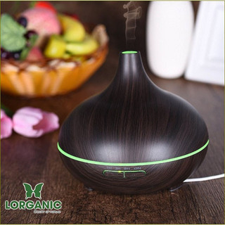 Máy khuếch tán tinh dầu giọt nước lớn gỗ nâu Lorganic FX2023