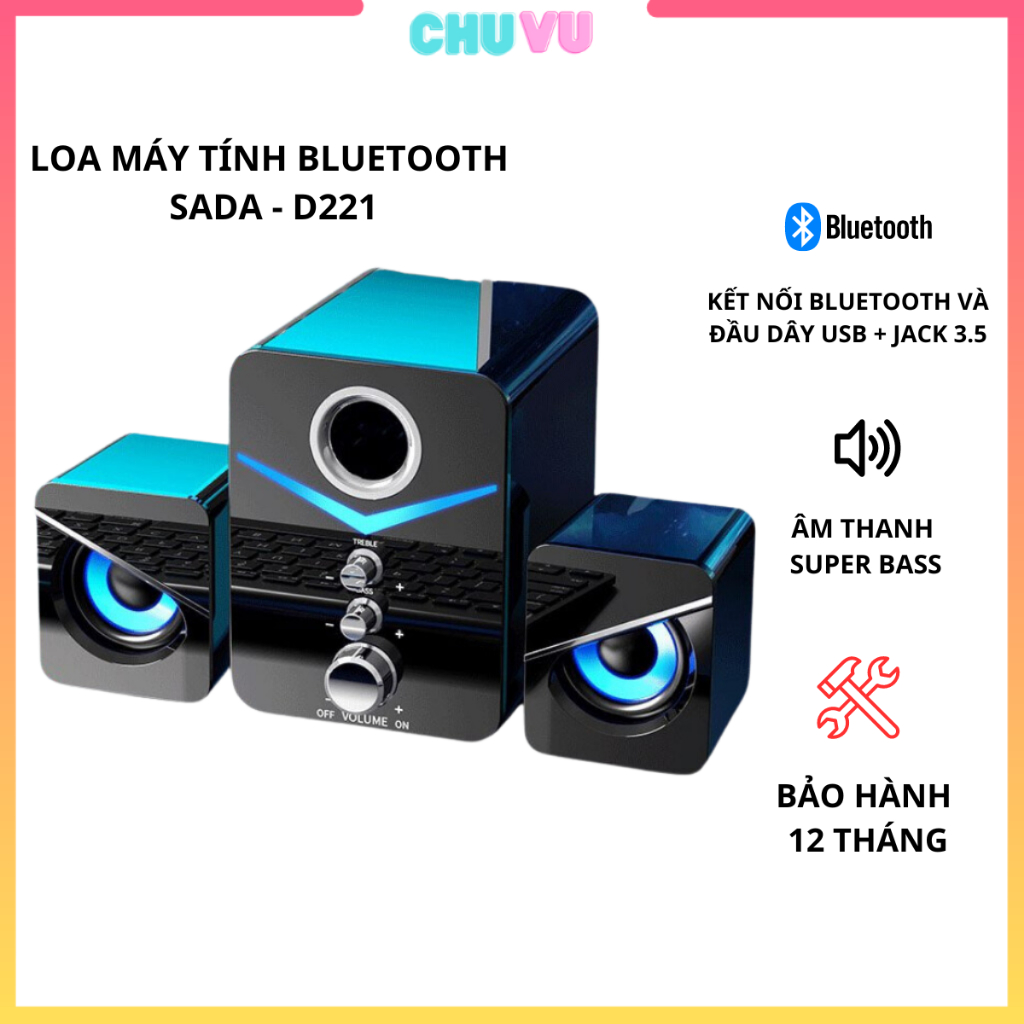 Loa máy vi tính để bàn có bluetooth hình mắt cú mèo âm thanh nổi 4D cao cấp âm bass echo cực hay