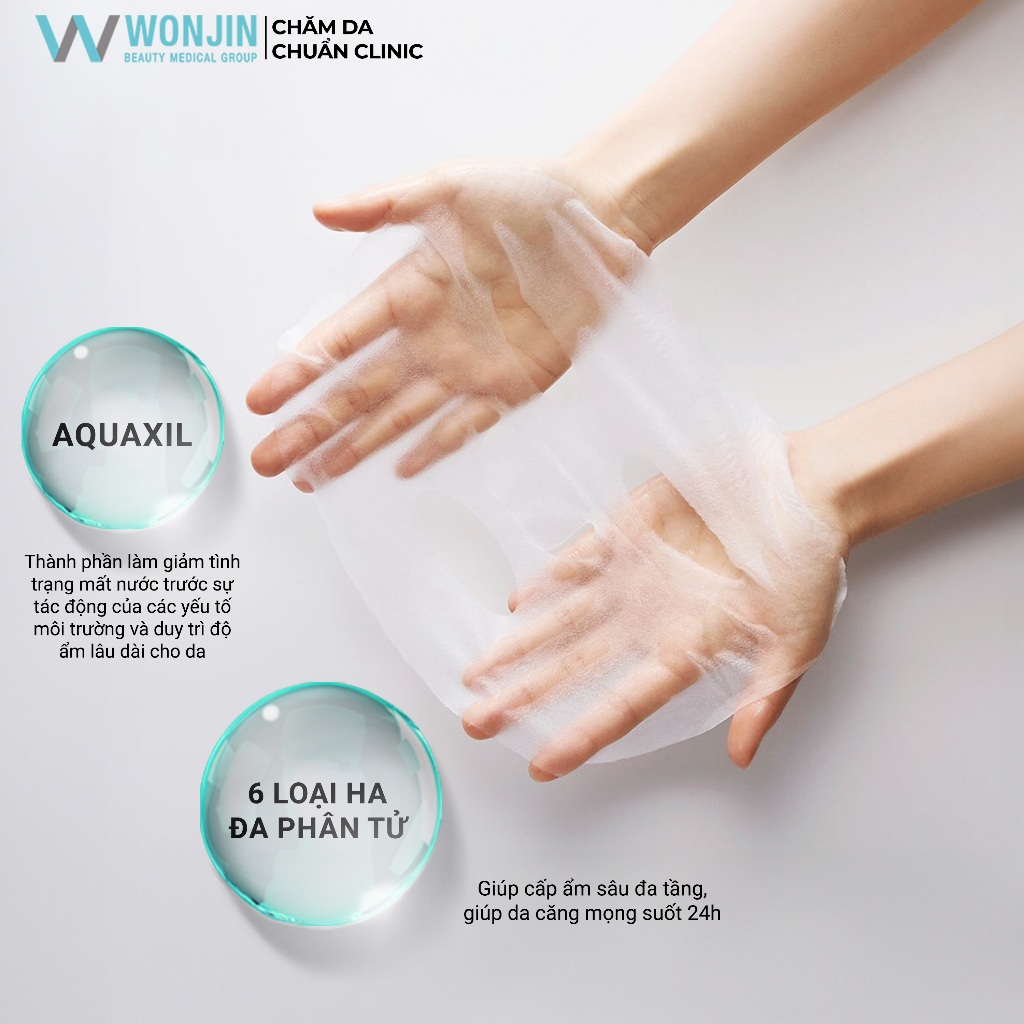 Combo 10 Mặt Nạ Truyền HA Cấp Ẩm Chuyên Sâu WonJin Effect Hydro Rise Hyaluronic Mask 30g
