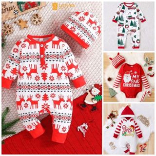 Bodysuit Họa Tiết Giáng Sinh LOTUKA Cho Bé, Body Noel Cho Bé Trai Bé Gái, Quần Áo Trẻ Em Chất Cotton Mềm Mịn Size 3-12kg