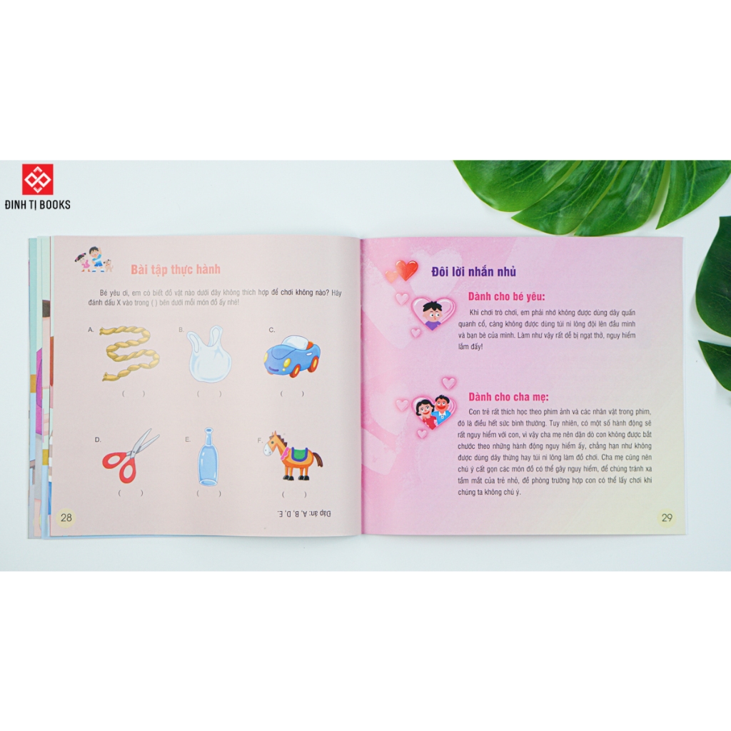 Sách - Dạy trẻ kỹ năng an toàn - Giáo dục kỹ năng sống đầu đời cho bé 2 - 8 tuổi - Đinh Tị Books