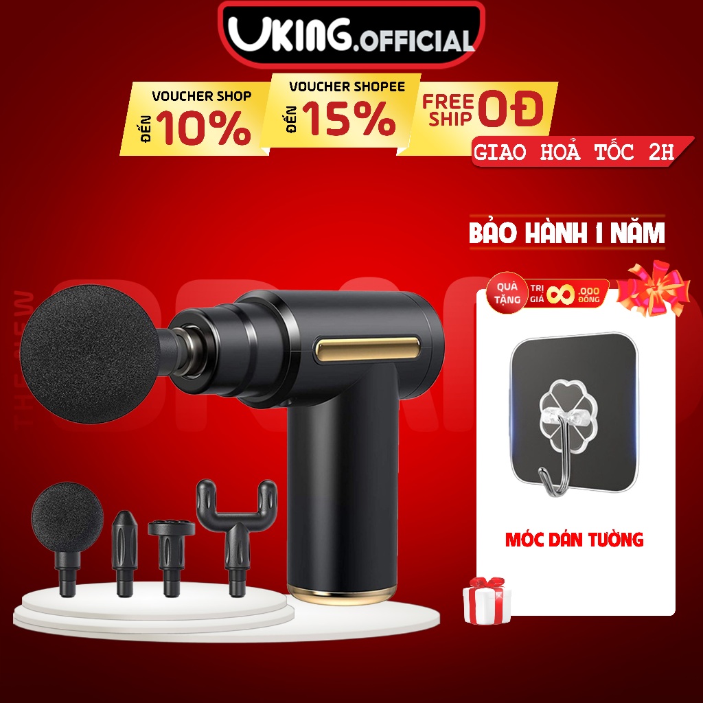 Máy massage cầm tay HOHO toàn thân 5 cấp độ chuyên sâu 4 đầu thay thế hàng chính hãng bảo hành 12 tháng