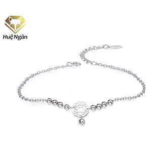  Lắc chân bạc Ý 925 Huệ Ngân - Kim tiền may mắn RYBJ50082 