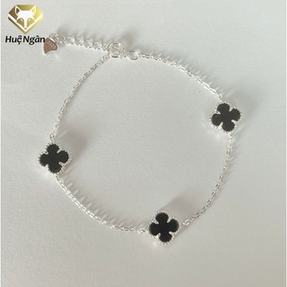 Lắc tay bạc 925 huệ ngân - cỏ bốn lá may mắn ryb140181