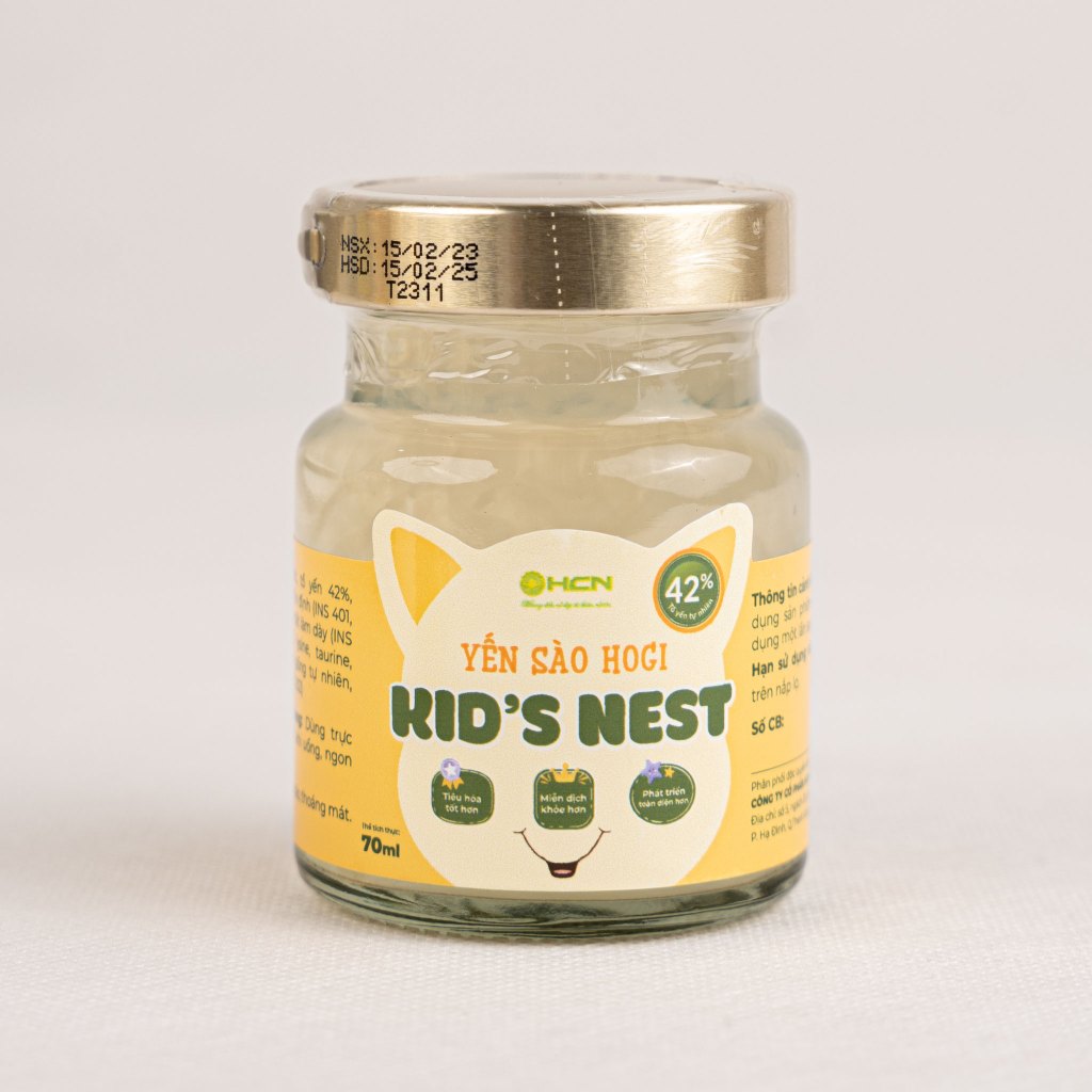 1 Thùng 10 Hộp 60 Hũ Yến Sào Kid's Nest Giúp Trẻ Ăn Ngon Ngủ Ngon Tăng Sức Đề Kháng Hộp 6 Hũ x 60ml