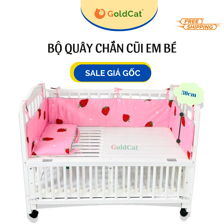 Bộ Quây chắn cũi 4 tấm GoldCat Cho Bé