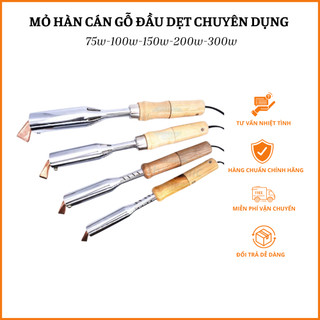 Mỏ hàn cán gỗ chuyên dụng 75w-100w-150w-200w-300w- mỏ hàn cán gỗ đầu dẹt cho mối hàn to