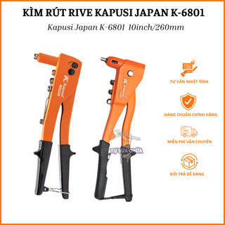 Kìm Rút Đinh Tán Nhật Bản - Kìm Rút Rive Kapusi Japan K-6801 Mỏ Dài 10inch/260mm loại xịn cao cấp