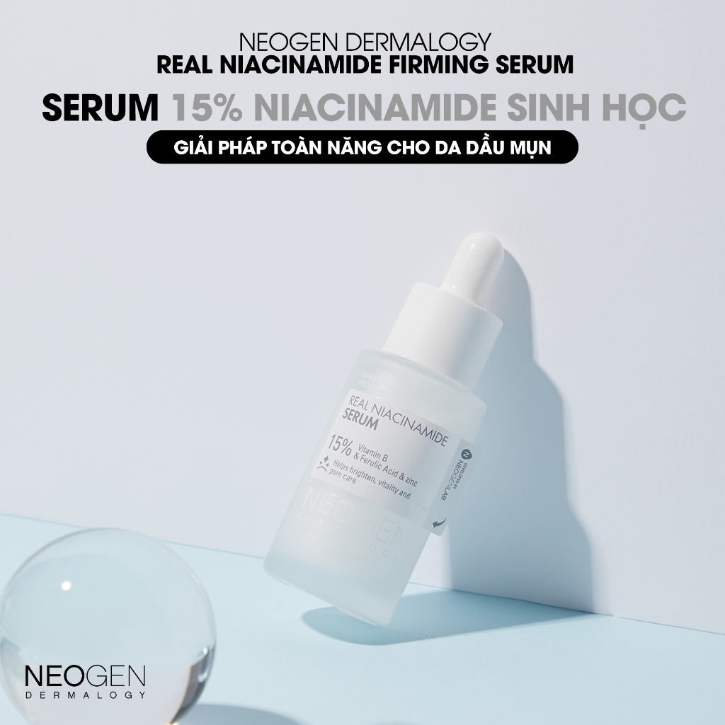 Serum 15% Niacinamide Sinh Học - Kiềm Dầu, Giảm Mụn - Neogen Dermalogy Real Niacinamide Firming Serum