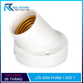 Đuôi đèn E27, chuôi đèn xoay thẳng,xéo E27