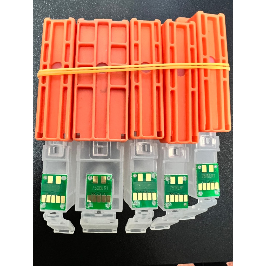 Bộ 5 chíp nhận mực cho máy in Canon IX6770/IX6870/IP7270 mã 750/751