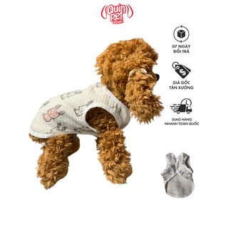 Quin Pet Áo trần bông cho thú cưng, áo ấm cho thú cưng có cúc ở bụng