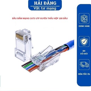 Đầu bấm,hat mạng Cat5 UTP,RJ45 xuyên thấu Hãng Commscope.