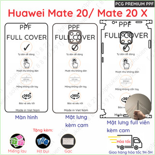 Dán PPF bóng, nhám cho Huawei Mate 20/ Mate 20 X màn hình, mặt lưng, full lưng viền siêu bảo vệ