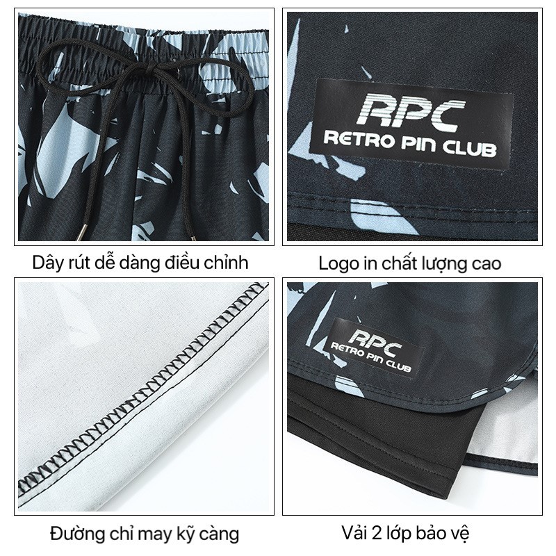 Quần bơi nam 2 lớp, Quần thể thao chống lộ ống suông YUKE, Đã kiểm định chất lượng | BigBuy360 - bigbuy360.vn