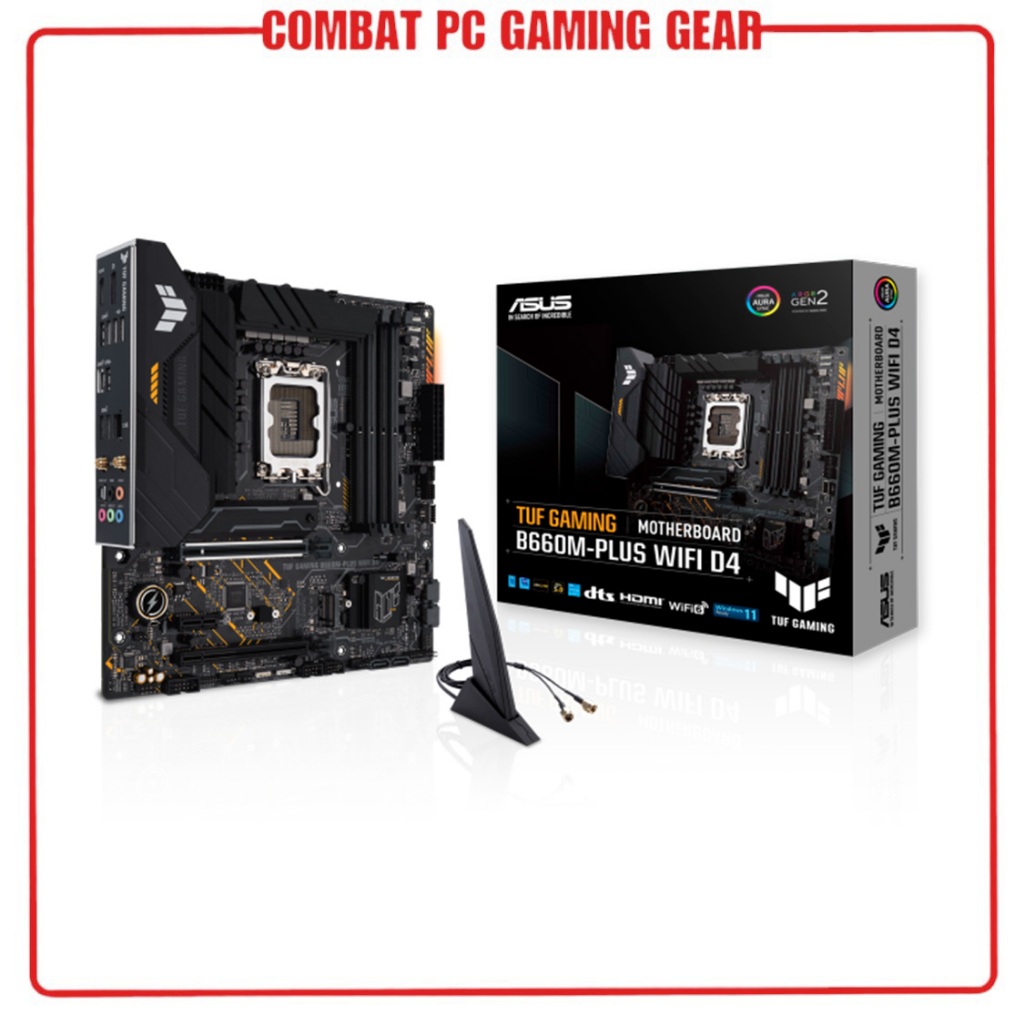 BO MẠCH CHỦ ASUS TUF GAMING B660M-PLUS WIFI D4 ( WIFI / LGA1700 / M-ATX / 4XDDR4 ) CHÍNH HÃNG 36T