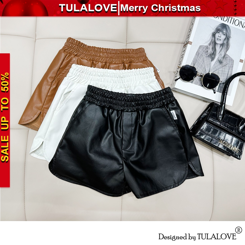 Quần Short Da Bé Gái Sành Điệu Cực Sang Tulalove, Quần Sooc Bé Gái Vải Da