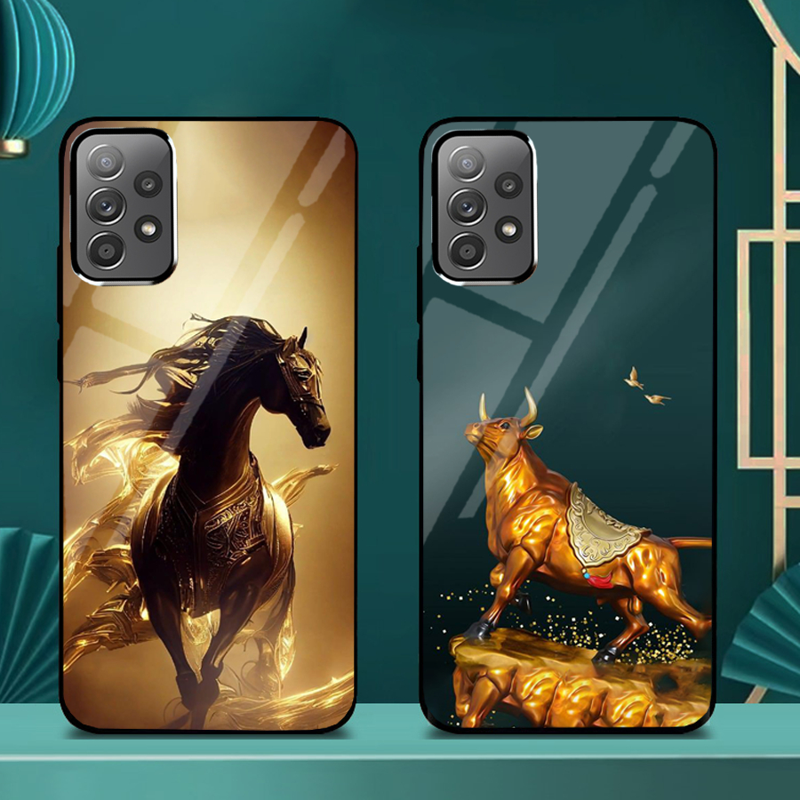 Ốp Lưng SAMSUNG GALAXY A53 5G, A73 5G Mặt lưng kính cao cấp, thiết kế độc quyền 12 con giáp