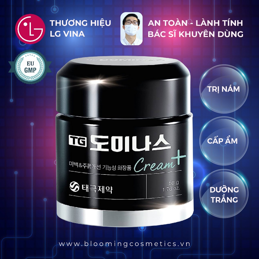 Kem dưỡng trắng giảm thâm nám, giảm đồi mồi, tàn nhang cao cấp TG Dominas Dream Plus 50g