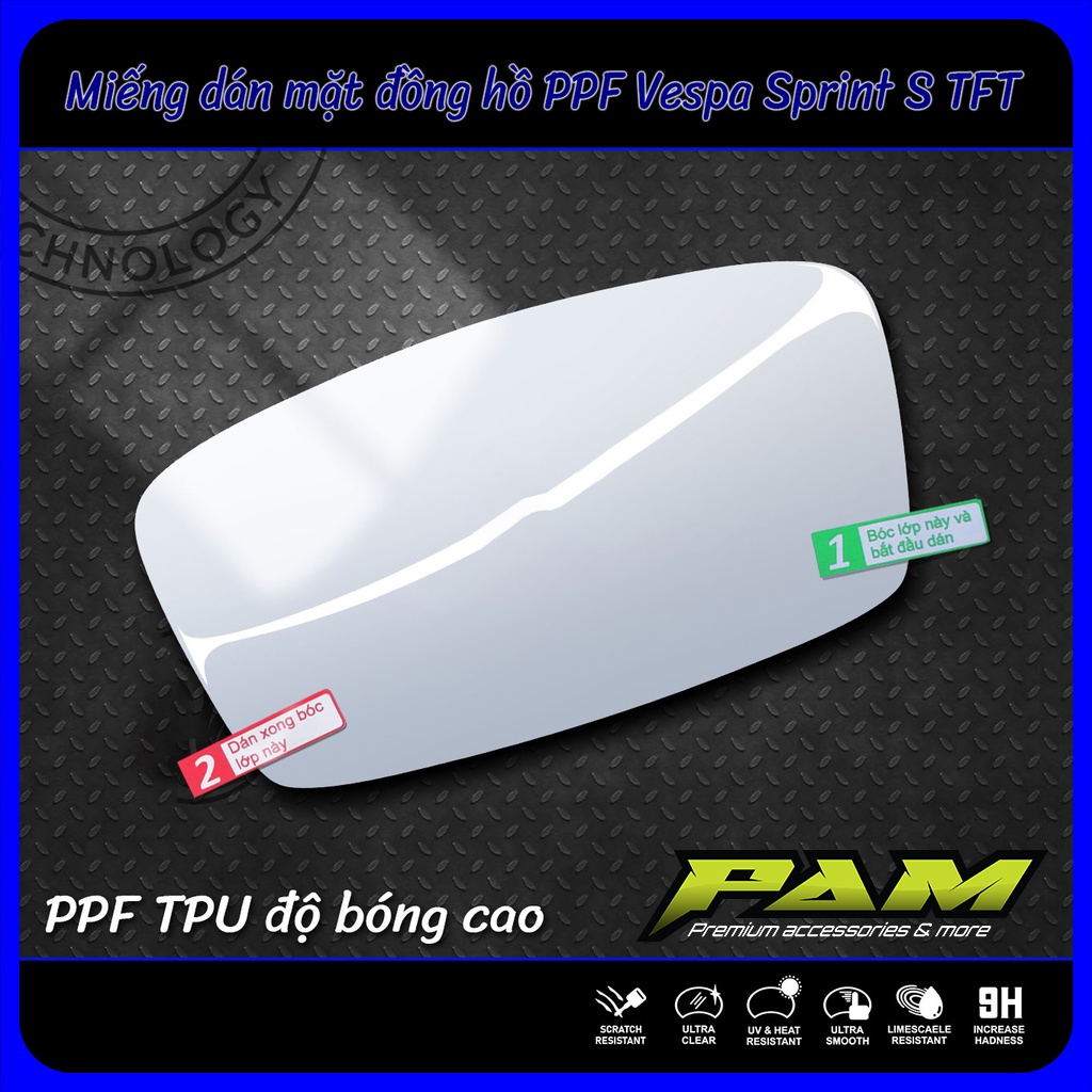 Miếng dán PPF Vespa SPRINT S TFT