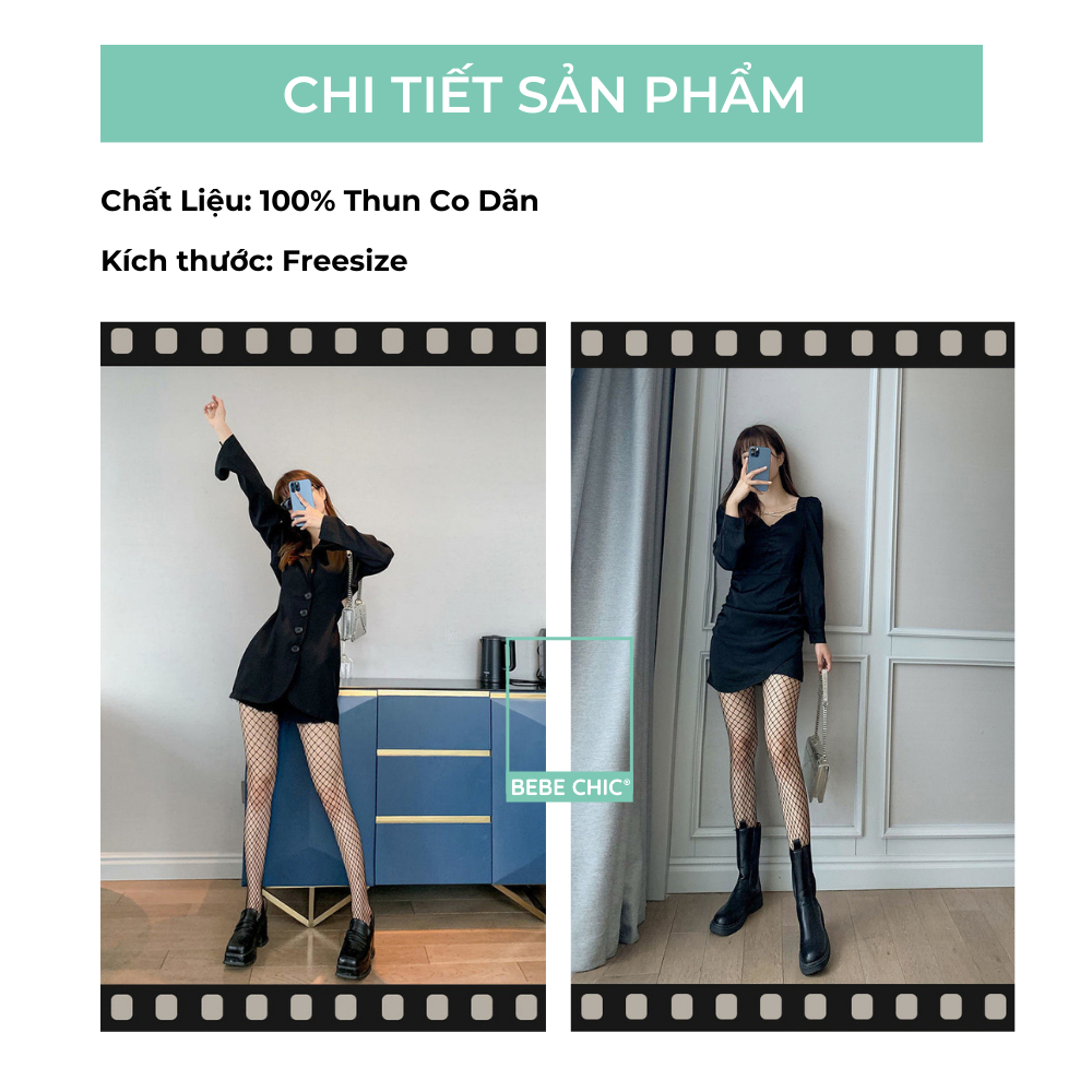 Quần Tất Lưới Mắt To Co Giãn Cao Cấp BEBECHIC QT02