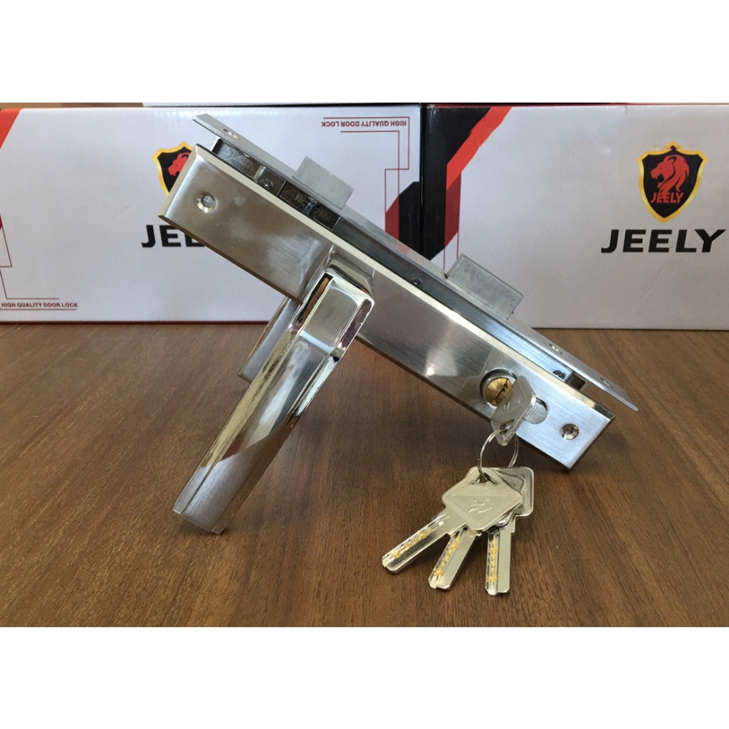 KHÓA TAY GẠT JEELY KHÓA CỬA HỢP KIM HỆ 700 - màu trắng inox