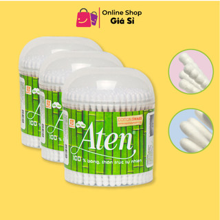 Tăm bông người lớn kháng khuẩn aten thân trúc tb01-566 hộp 200 que