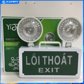 Đèn sự cố khẩn cấp chiếu sáng kết hợp biển chỉ dẫn thoát hiểm, thoát nạn exit, thiết bị phòng cháy chữa cháy