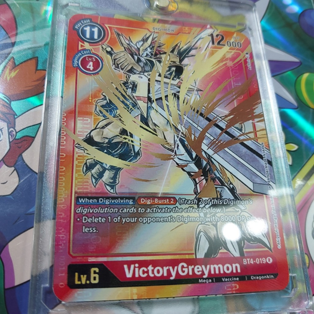 Thẻ bài TCG VictoryGreymon BT4-019 Alternate bán nhân khung long kiếm 1459 D48 1-6